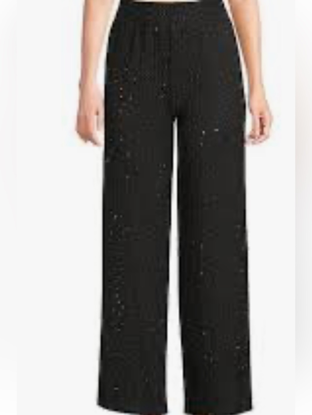 Karen Kane black with a light silver shimmer pants mid rise Sz‎ 8